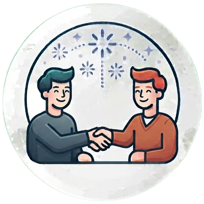 Two men shaking hands